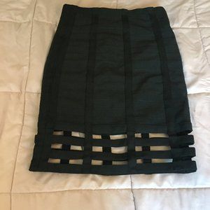 FOREVER 21 BLACK CUT-OUT SKIRT